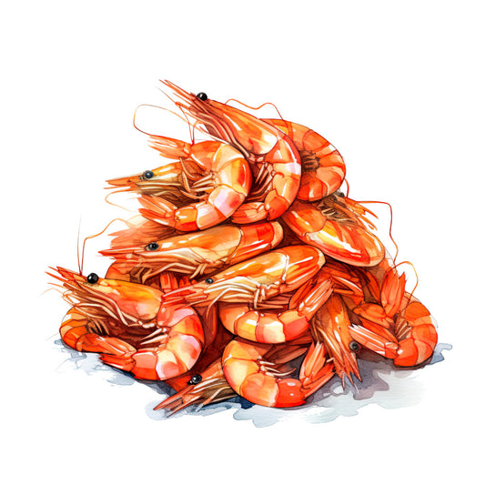 Pile of Shrimp Fabric Panel 3