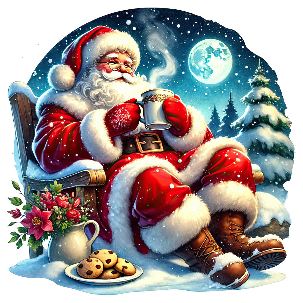 Santa Claus Scenes Fabric Panel 21