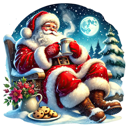 Santa Claus Scenes Fabric Panel 21