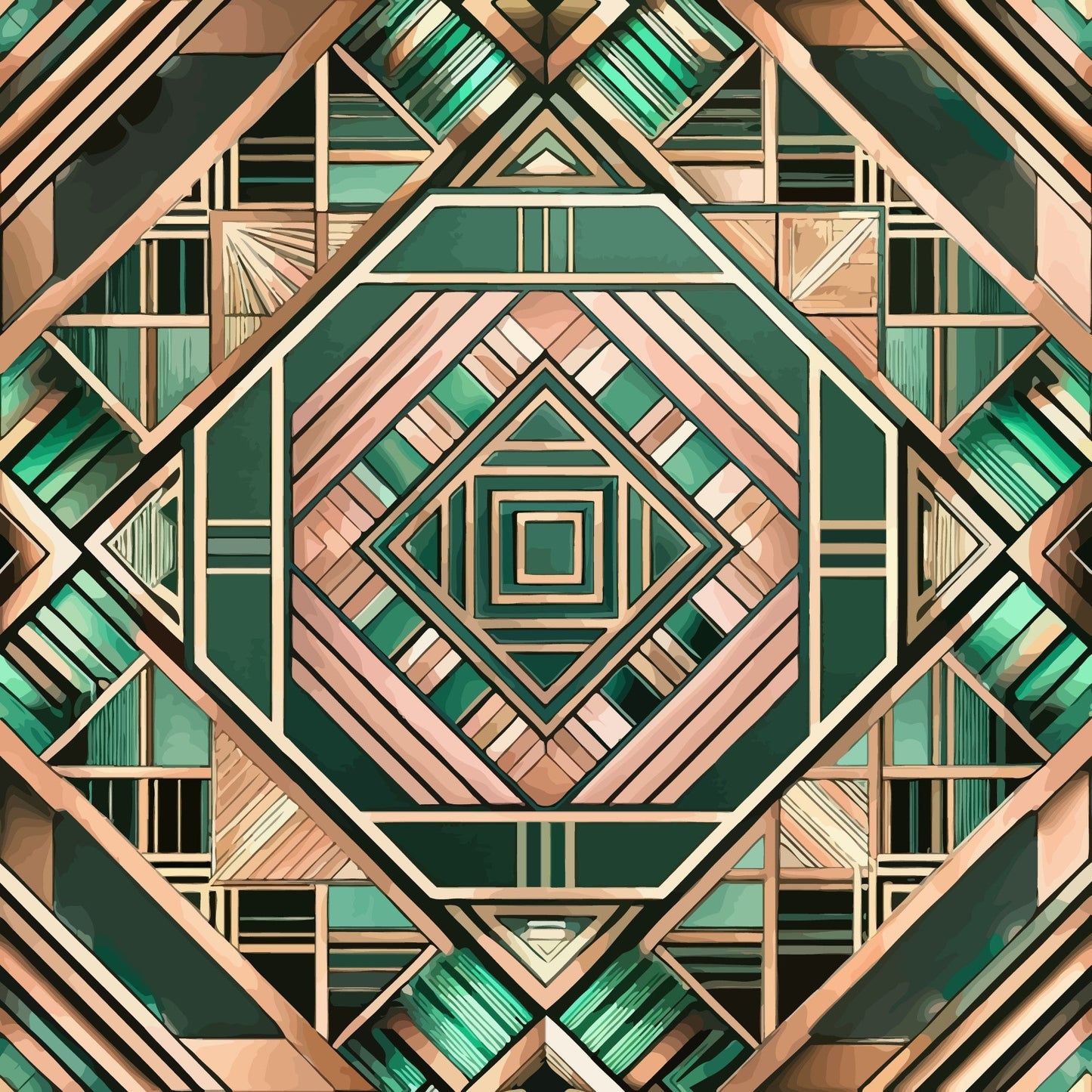 Art Deco Pattern 31 Quilting Cotton Fabric