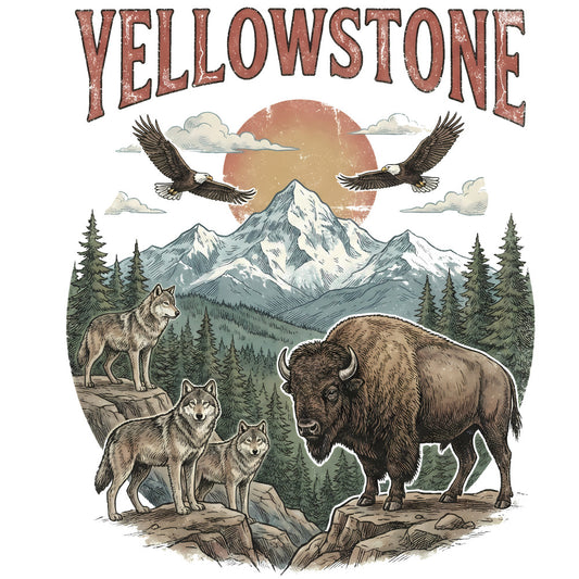 Yellowstone Wildlife Fabric Panel 1