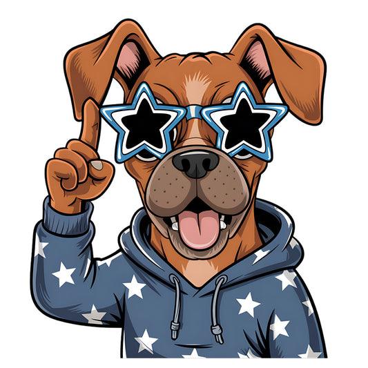 4th of July Dog Fabric Panel 23