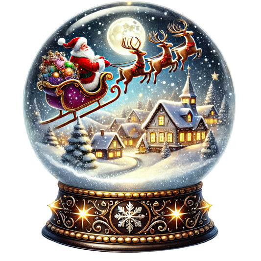Christmas Snow Globes Fabric Panel 64