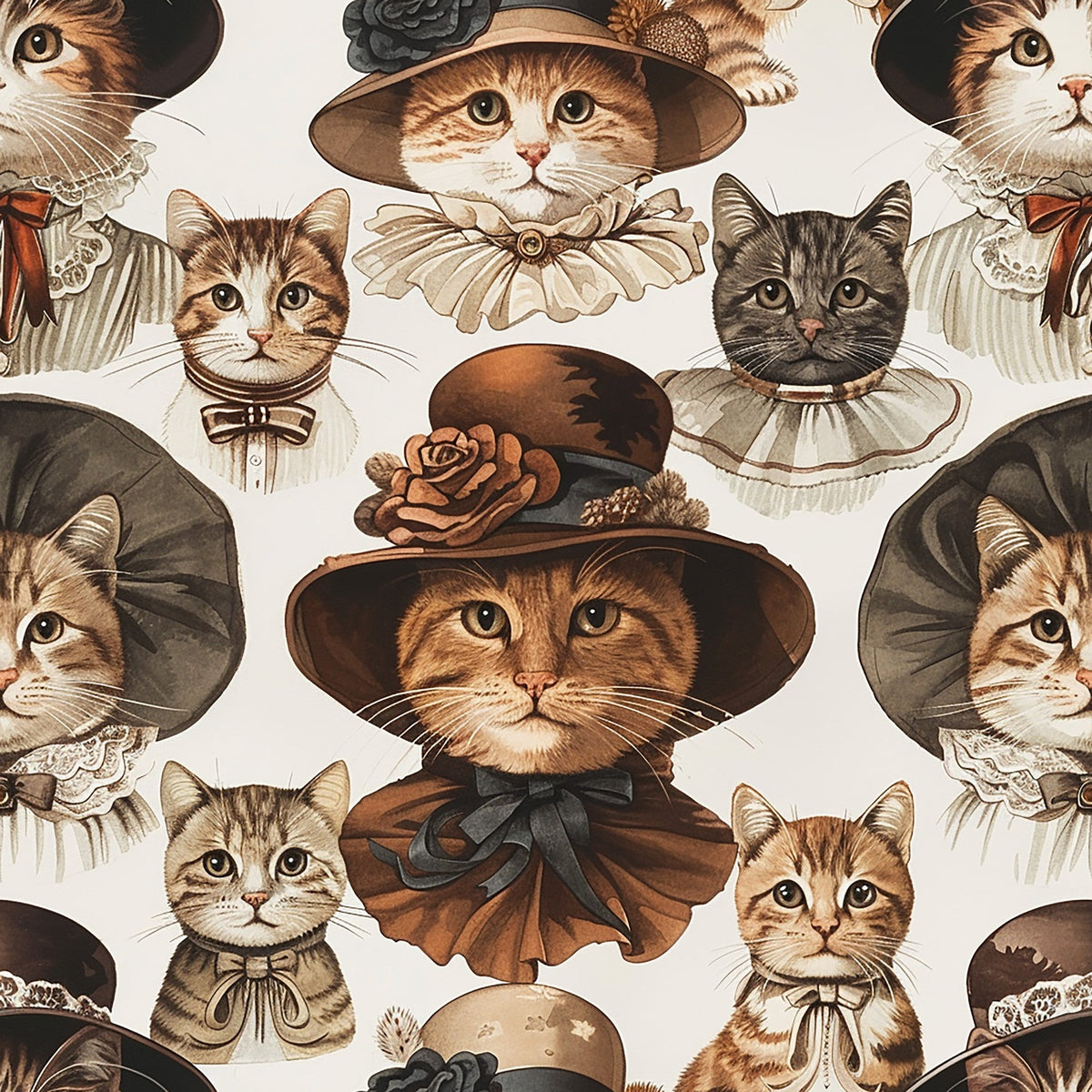 Whiskered Gentry Pattern 4 Minky Fabric