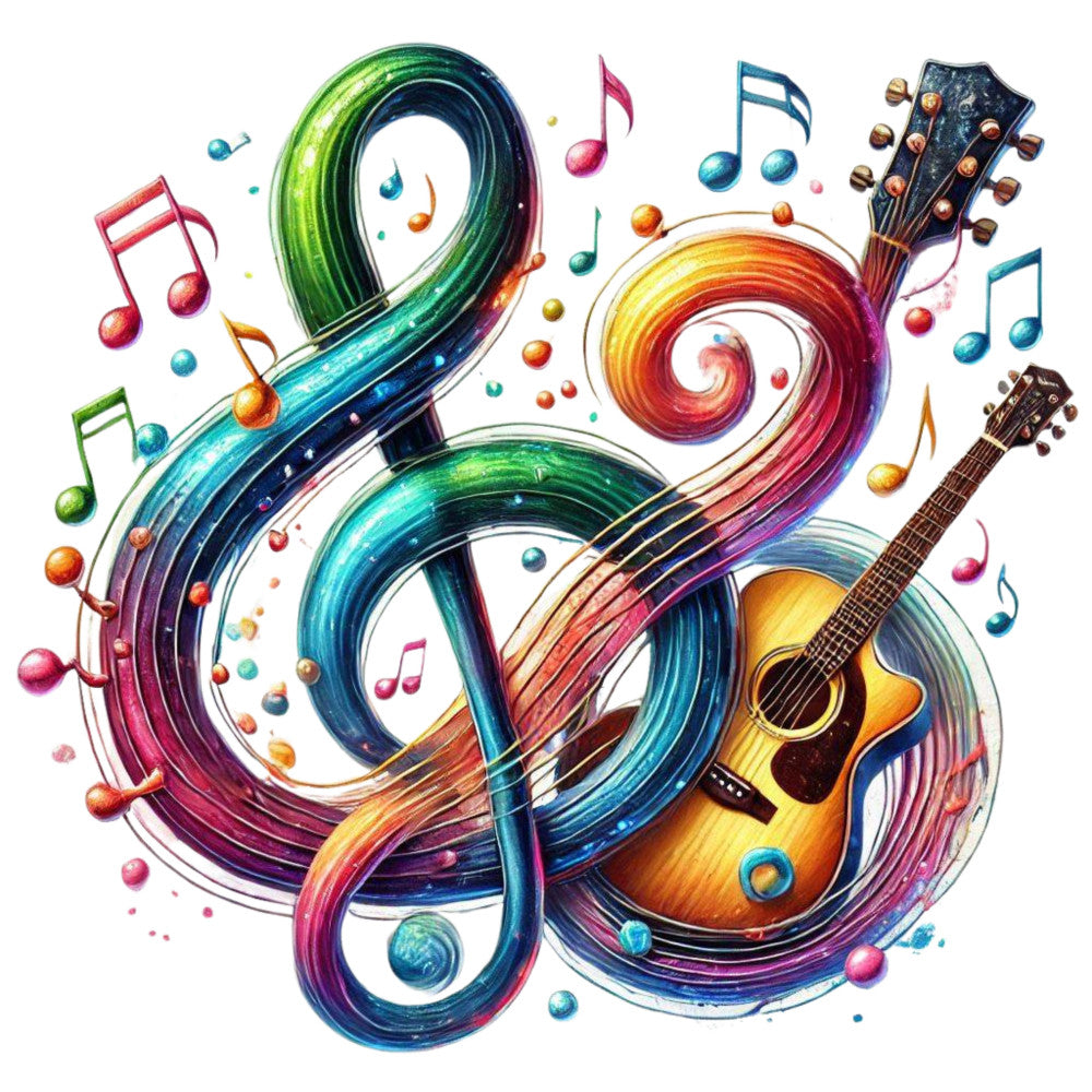 Musical Notes Fabric Panel 10