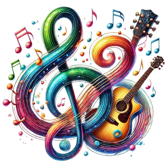 Musical Notes Fabric Panel 10