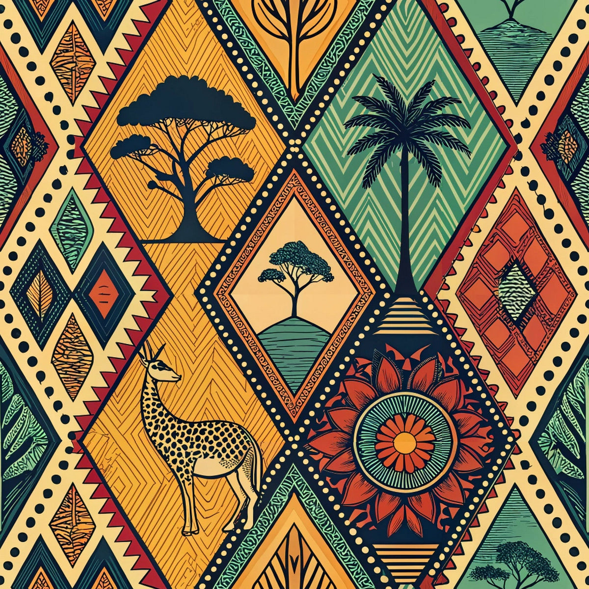 Savanna Diamonds Pattern 7 Minky Fabric