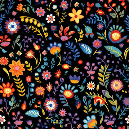 Mexican Floral Fiesta Pattern 1 Quilting Cotton Fabric