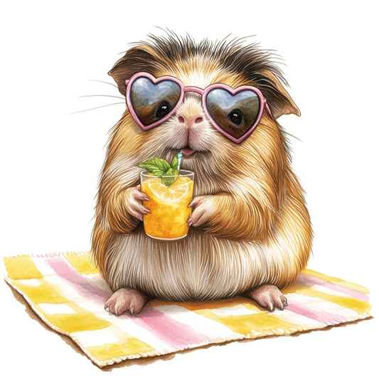 Cute Guinea Pigs Fabric Panel 28