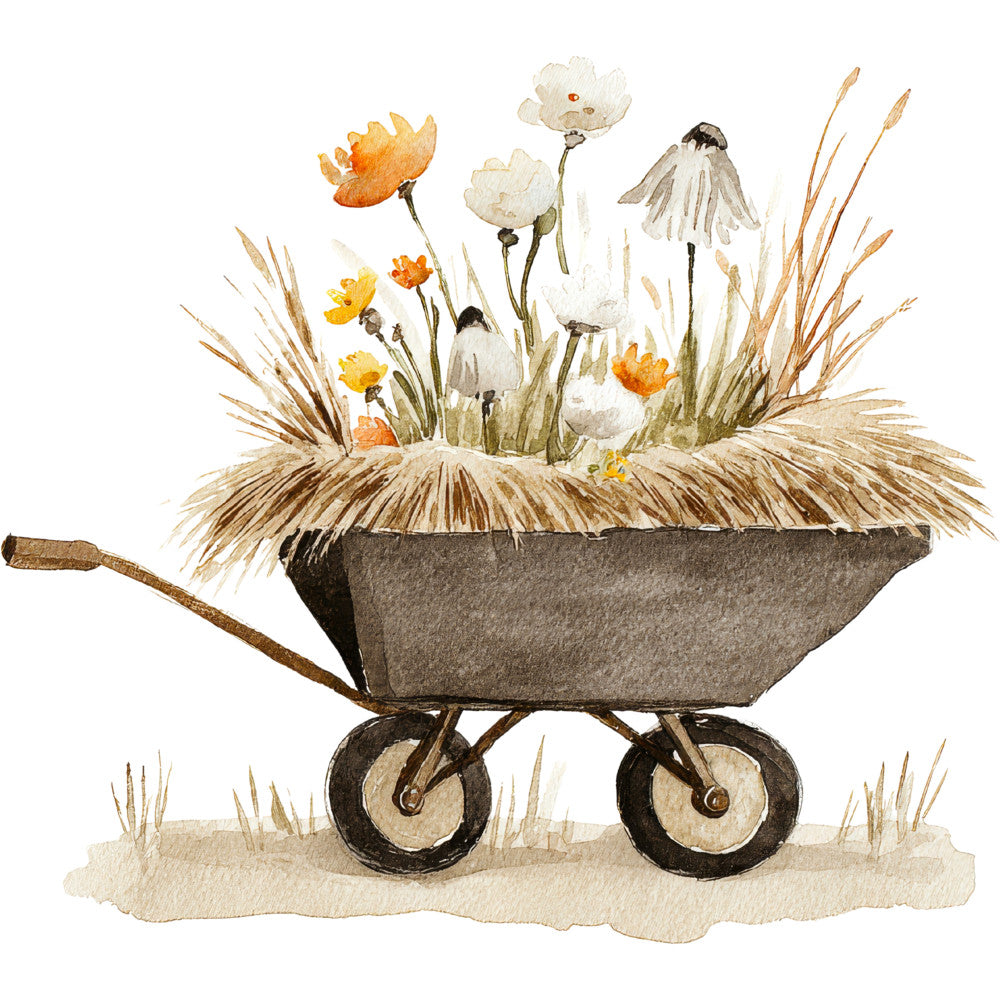 Rustic Barnyard Birds Fabric Panel 5