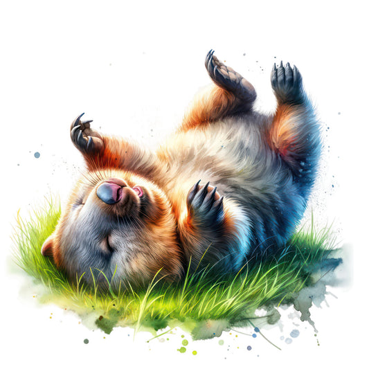 Australian Wombats Fabric Panel 11