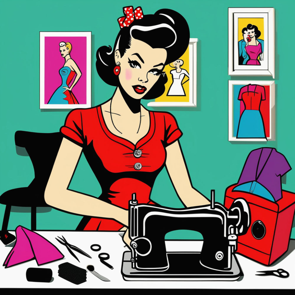 Pop Art Sewing Fabric Panel 27