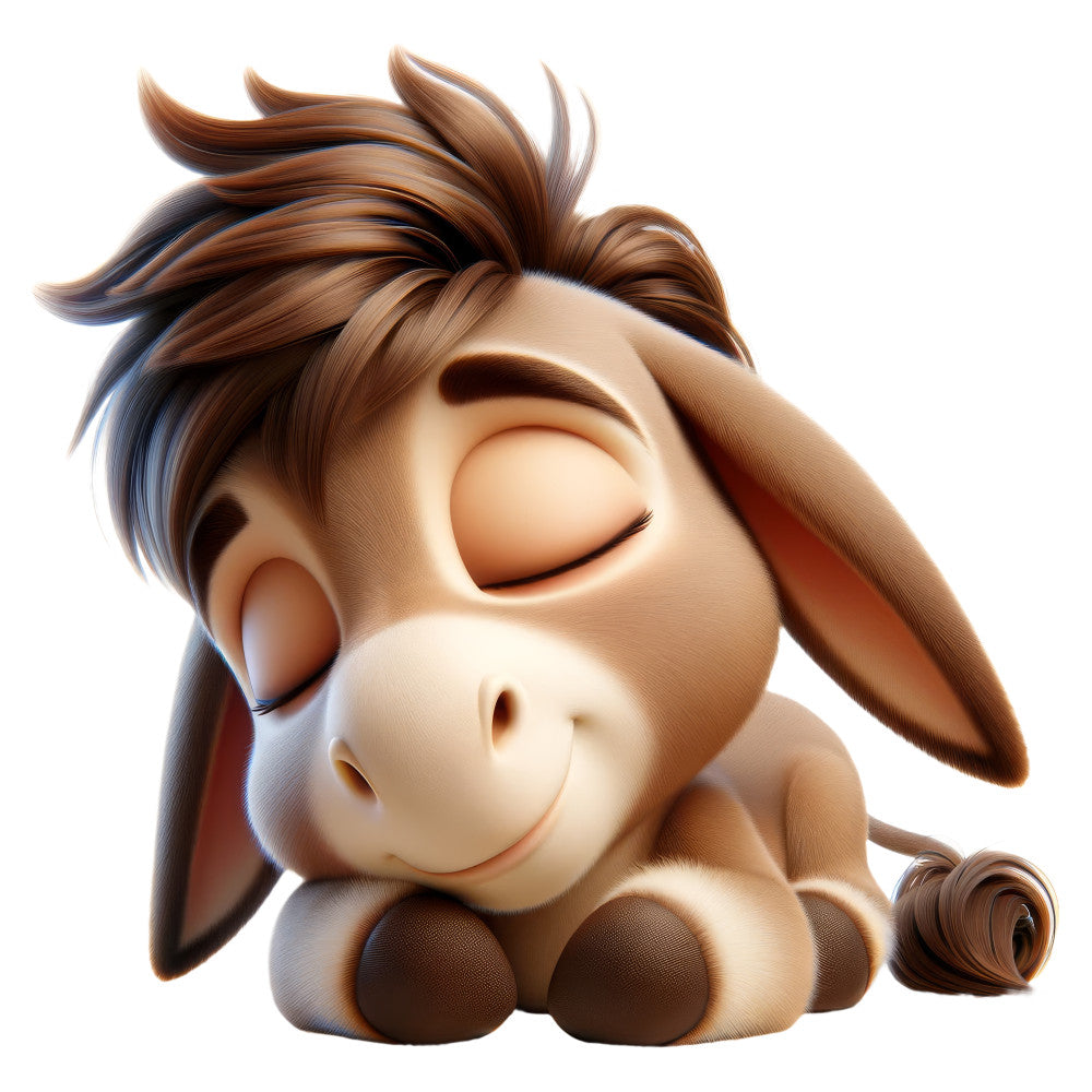 brown, tan, cream, beige, chocolate brown, animal, donkey, cute, whimsical, children's, baby, playful, character, cartoon, nursery, child-friendly, gentle, soft, kids, adorable, friendly, sweet, illustration, 3d art style, modern, decorative, wall hanging, baby quilt, children's quilt