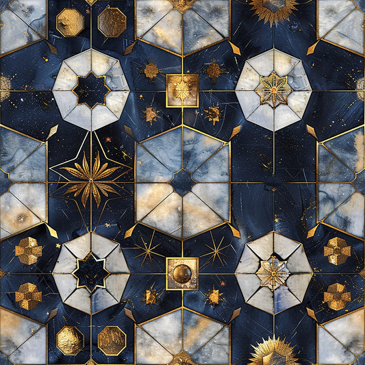 Baroque Celestial Pattern 8 Quilting Cotton Fabric