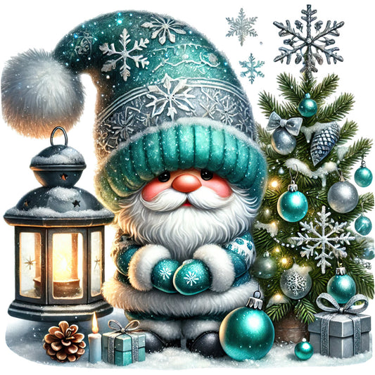 Cozy Christmas Gnomes Fabric Panel 3