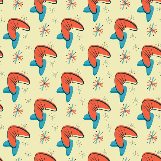 1950s Atomic Age Pattern 10 Quilting Cotton Fabric
