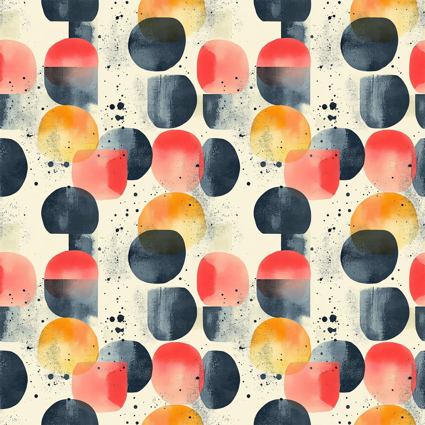 Mid Century Mod Geometric Pattern 2 Quilting Cotton Fabric