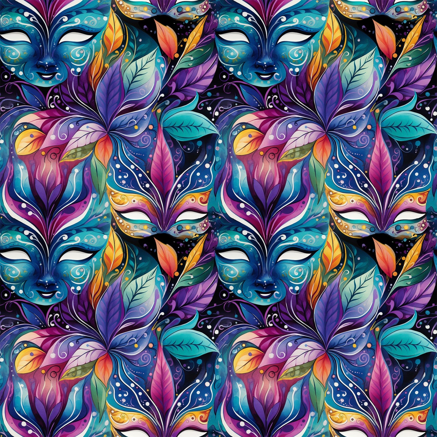 French Quarter Mardi Gras Pattern 4 Quilting Cotton Fabric