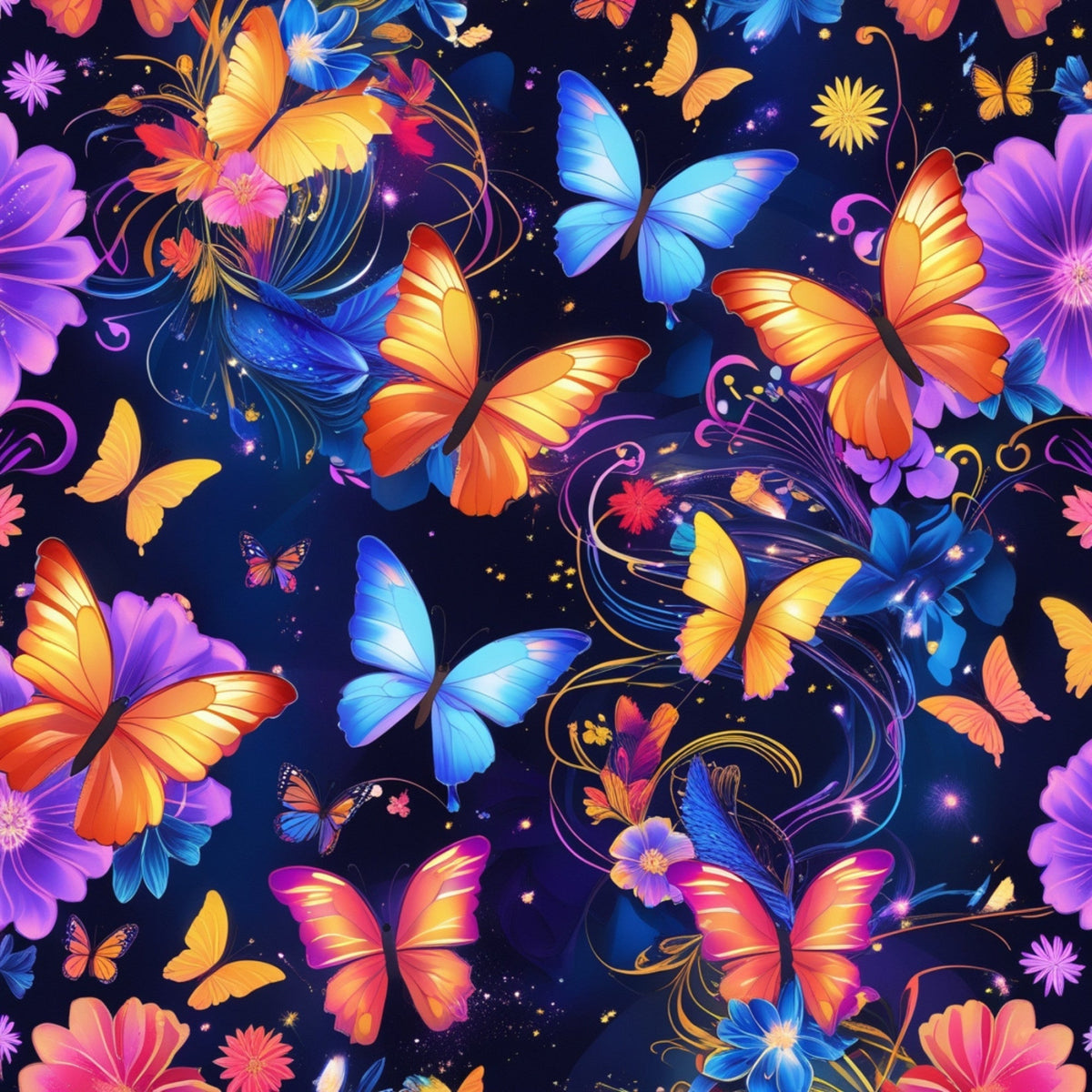 Luminous Wings Pattern 14 Minky Fabric