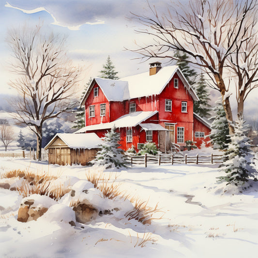 A Country Christmas Fabric Panel 98