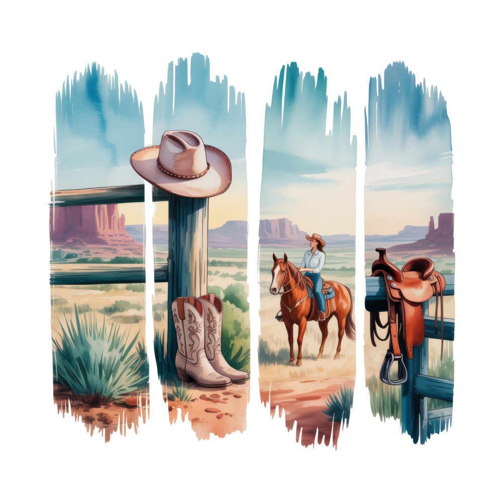 Western Brushstroke Fabric Panel 21