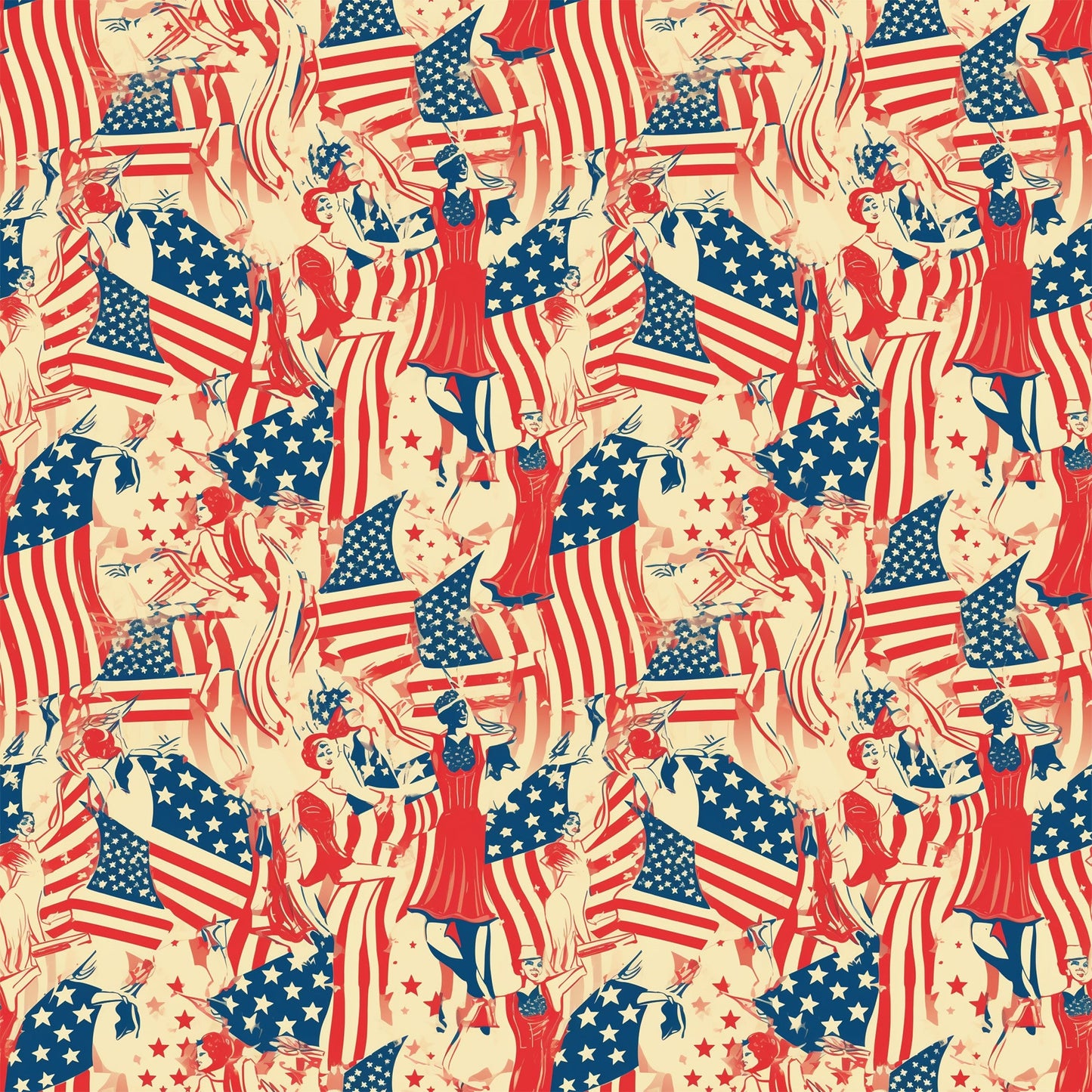 Americana Chronicles Pattern 2 Quilting Cotton Fabric