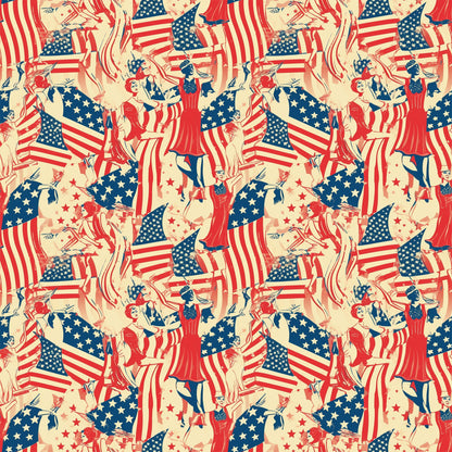 Americana Chronicles Pattern 2 Quilting Cotton Fabric