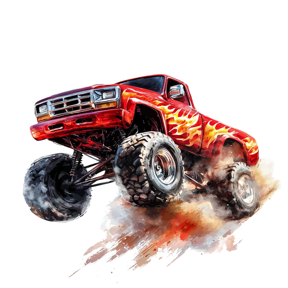 Monster Truck Show Fabric Panel 8