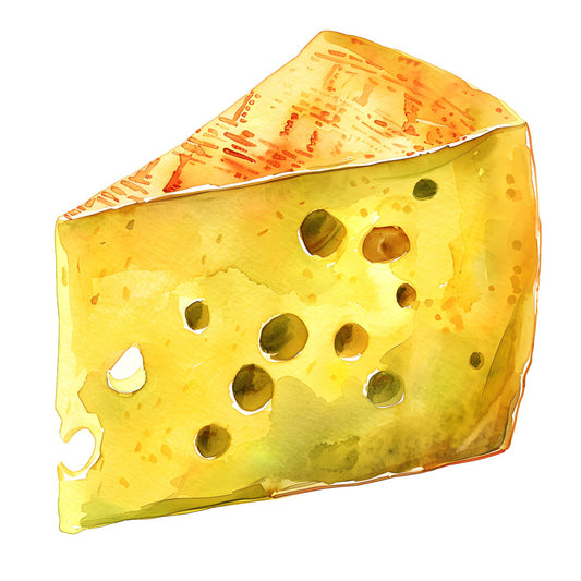golden yellow, bright yellow, butter yellow, pale yellow, cheese, swiss cheese, holes, circular holes, food theme, novelty, whimsical, playful, kitchen, farmhouse, children's, cute, humorous, fun, unique, conversation starter, realistic, detailed, dimensional, 3d effect, culinary, deli theme, gourmet, comfort food, retro, quirky