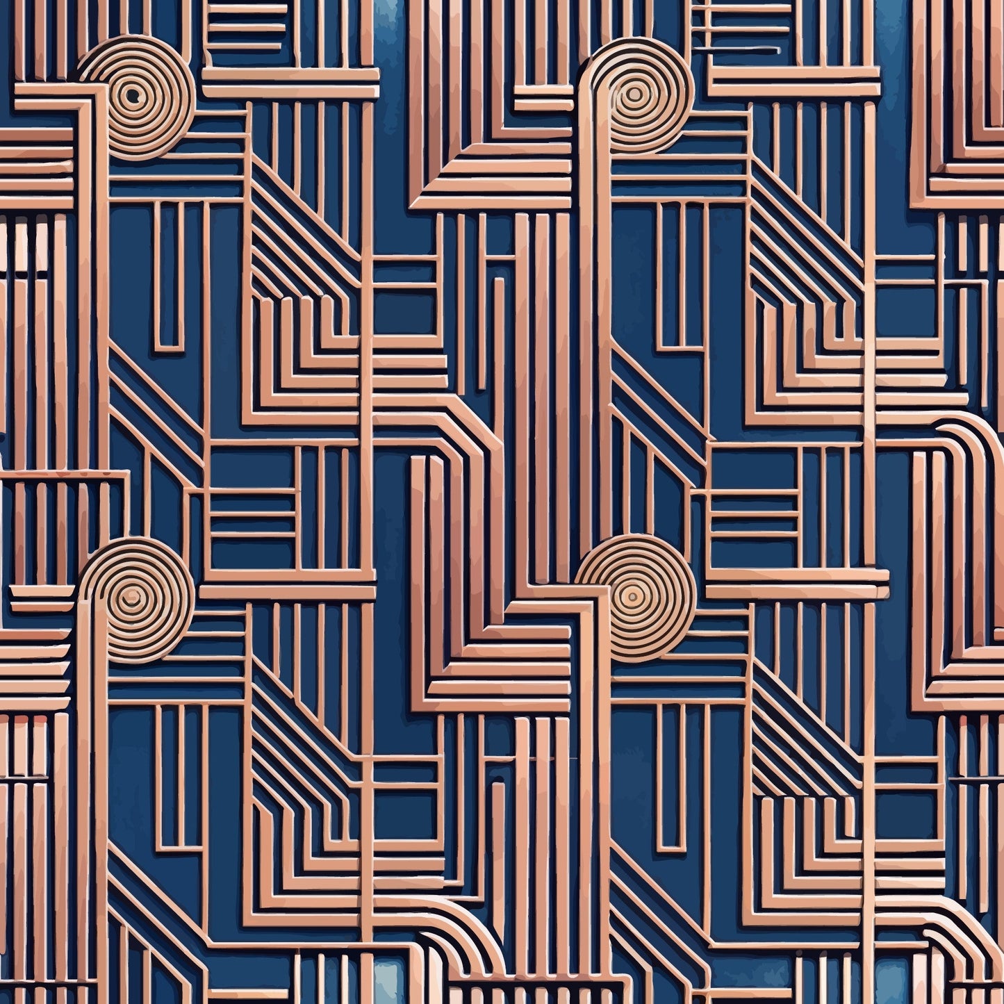 Art Deco Pattern 54 Quilting Cotton Fabric