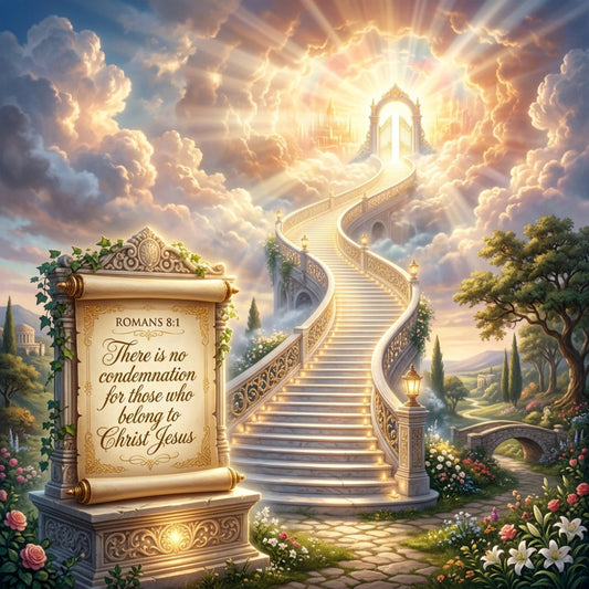 heavenly, spiritual, religious, christian, biblical, scripture, gold, cream, white, sky blue, soft pink, rose, garden, floral, clouds, stairway, architectural, elegant, heavenly gates, paradise, inspirational, faith, grace, peaceful, serene, nature, landscape, flowers, roses, lilies
