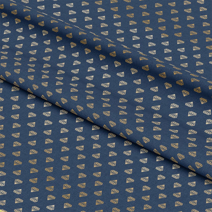 Navy and Gold Celebration Pattern 3 Quilting Cotton Fabric