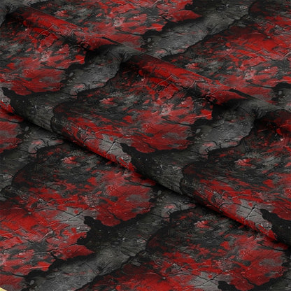 Red and Black Grunge Pattern 9 Quilting Cotton Fabric
