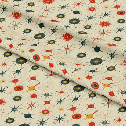 Retro Starburst Pattern 22 Quilting Cotton Fabric