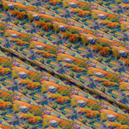 Monet Inspired Art Pattern 5 Quilting Cotton Fabric