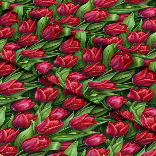 Realistic Flowers Pattern 25 Quilting Cotton Fabric