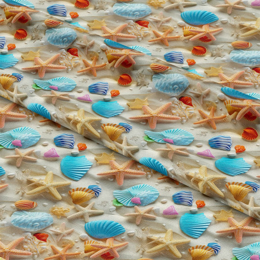 Beach Life Pattern 7 Quilting Cotton Fabric