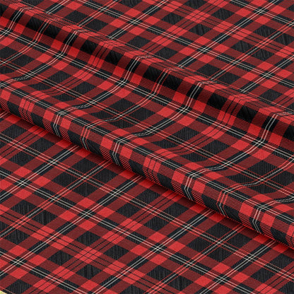 Classic Red and Black Buffalo Plaid Pattern 1 Quilting Cotton Fabric