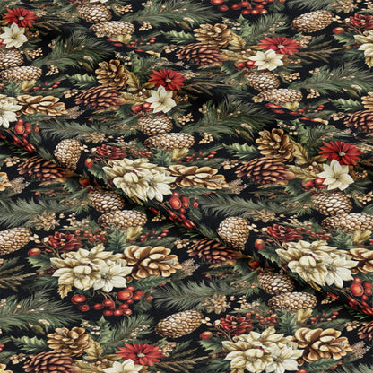 Christmas Pinecones Pattern 9 Quilting Cotton Fabric