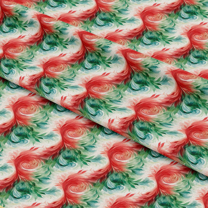 Watercolor Christmas Swirls Pattern 3 Quilting Cotton Fabric