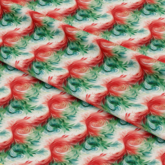 Watercolor Christmas Swirls Pattern 3 Quilting Cotton Fabric