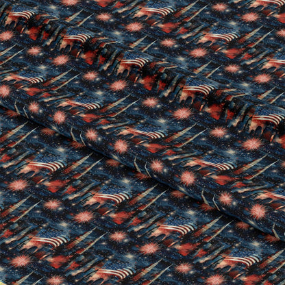 Patriotic Grunge Pattern 7 Quilting Cotton Fabric