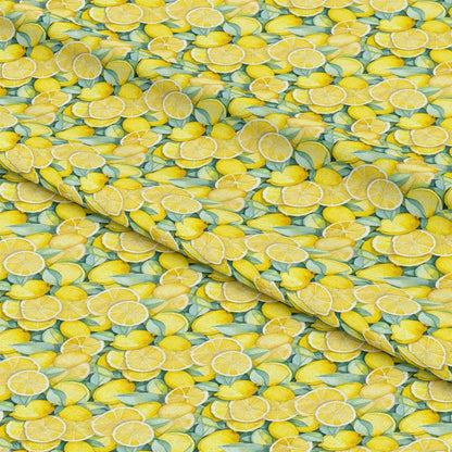 Lemons and Citrus Sour Splash Pattern 2 Quilting Cotton Fabric
