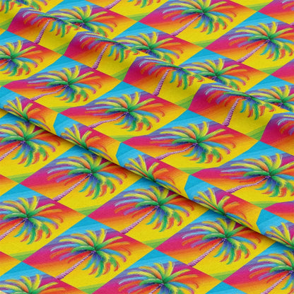 Colorful Animals and Plants Pattern 8 Quilting Cotton Fabric