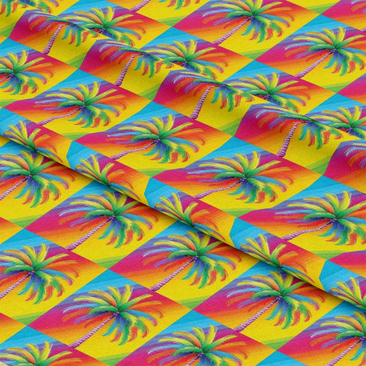 Colorful Animals and Plants Pattern 8 Quilting Cotton Fabric