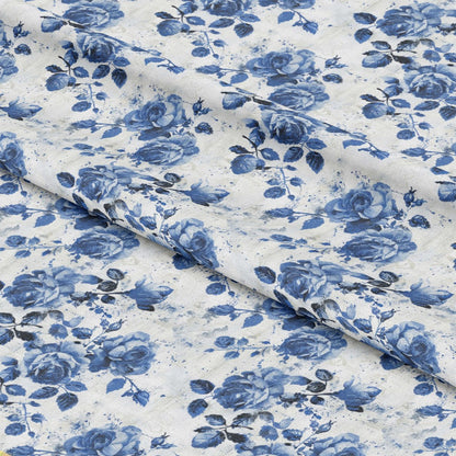 Vintage Farmhouse Blue Pattern 4 Quilting Cotton Fabric