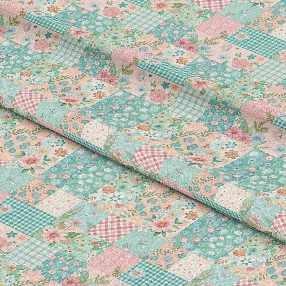 Spring Patchwork Pattern 3 Quilting Cotton Fabric