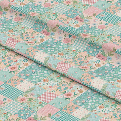 Spring Patchwork Pattern 3 Quilting Cotton Fabric