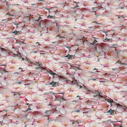 Realistic Flowers Pattern 4 Quilting Cotton Fabric