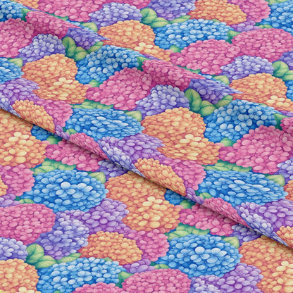 Colorful Hydrangeas Pattern 5 Quilting Cotton Fabric